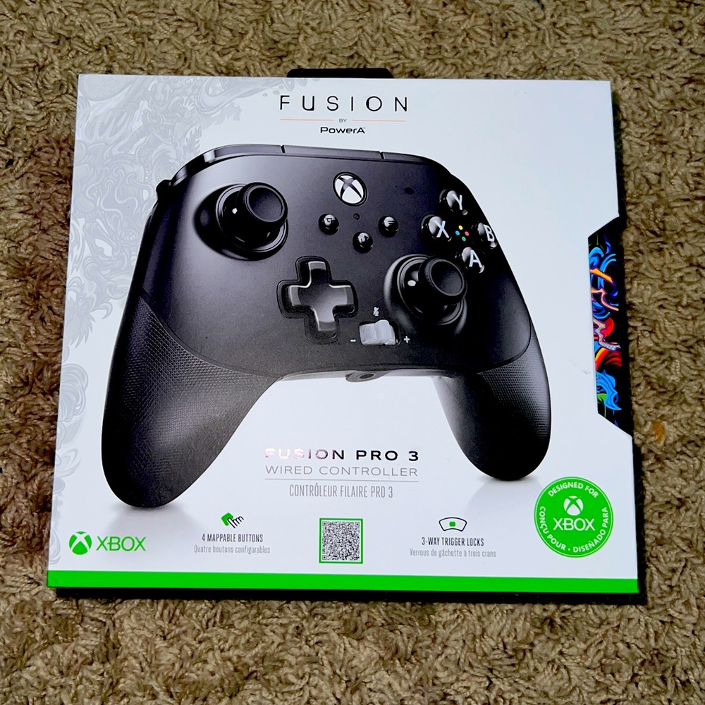 Fusion pro 3 wired controller xbox powerA